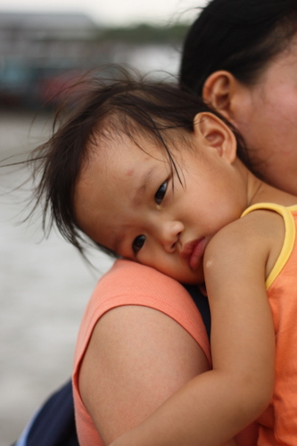 Zaria about to doze off - Pulau Ketam