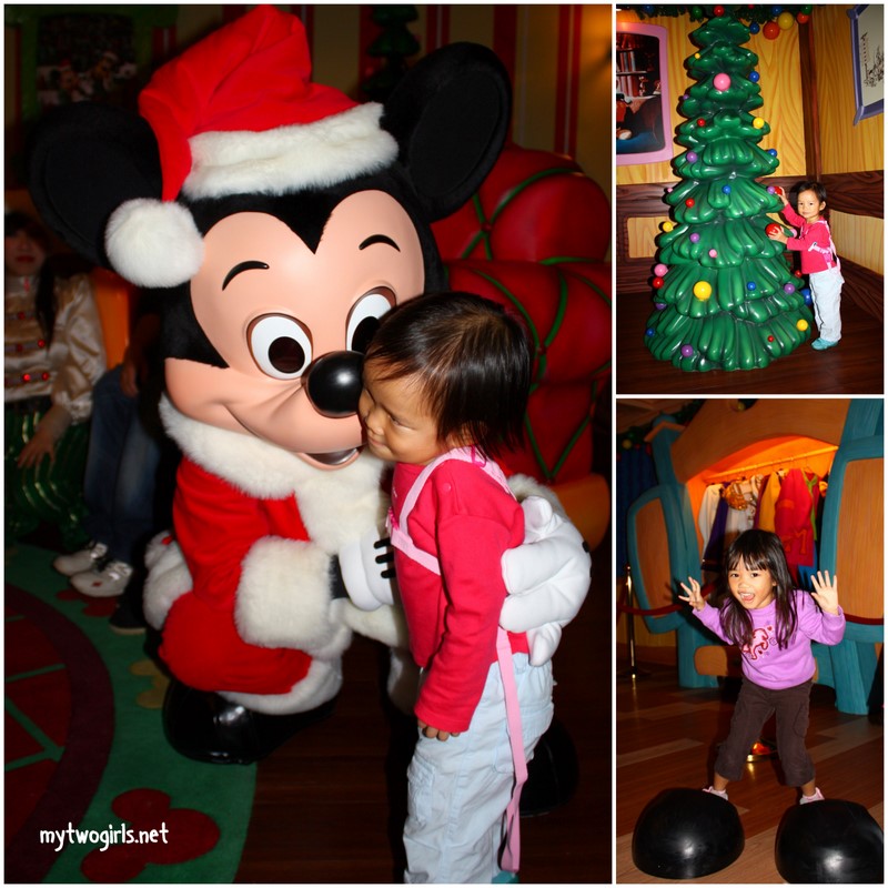 Girls in Mickey's Christmas House
