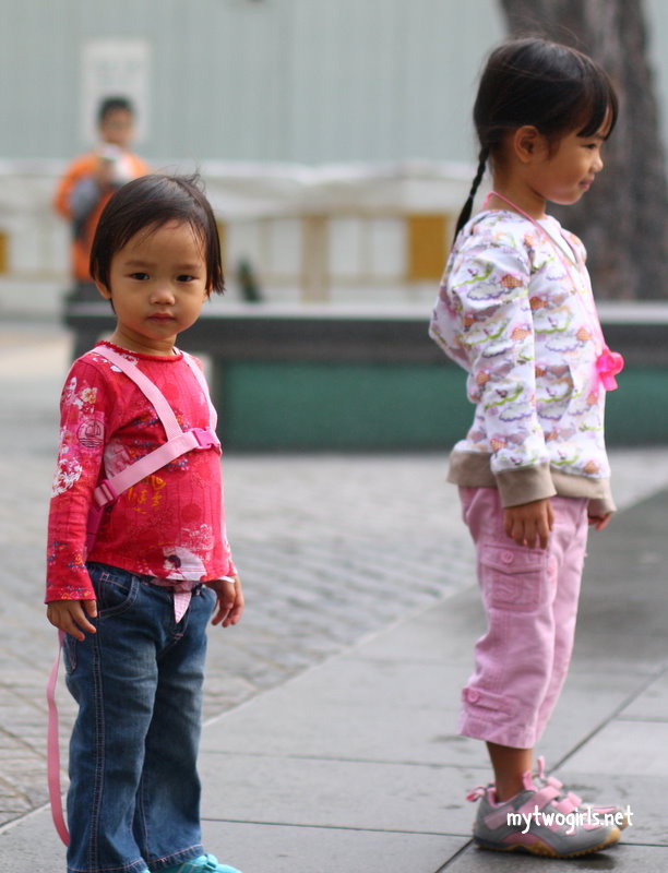 Girls outside Citygate Outlet Mall