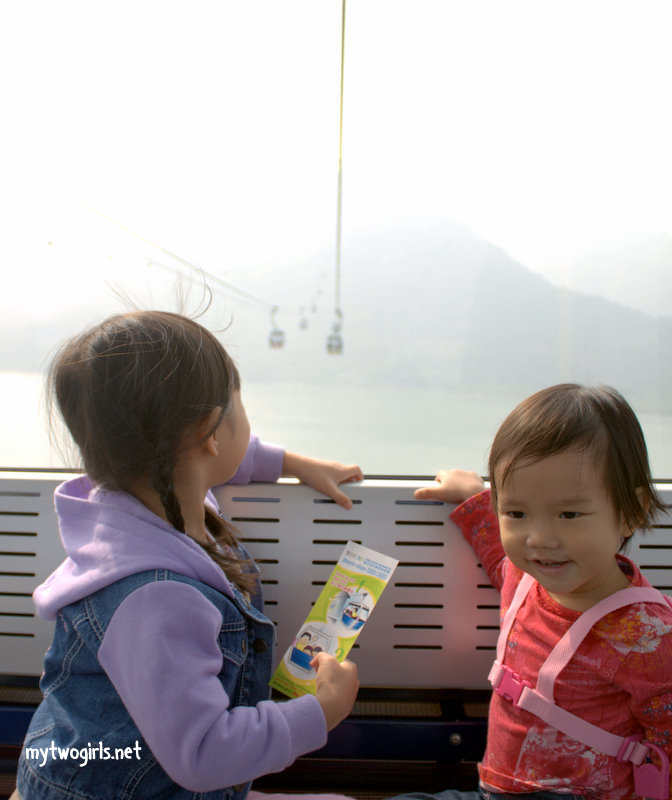 Girls on Ngong Peng 360 cable car