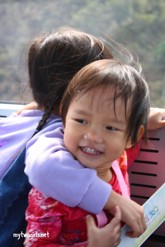 Girls on Ngong Peng 360 cable car