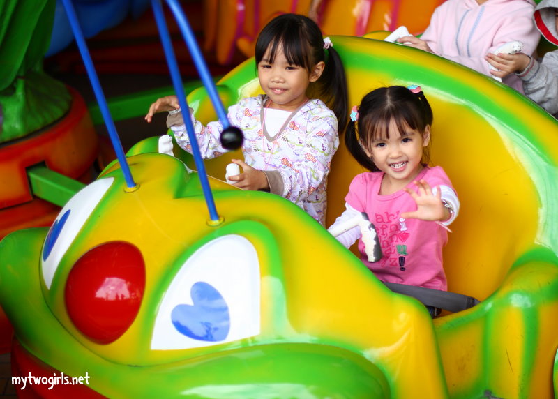 Zara and Tasha on Busy Bug Ride