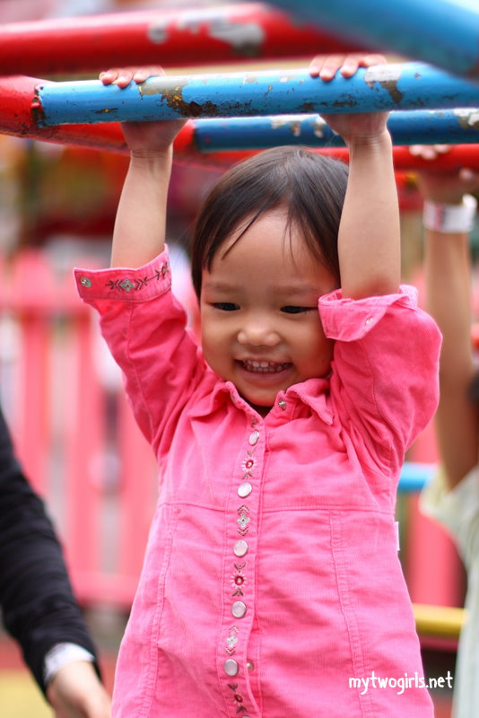 Zaria on the monkey bar