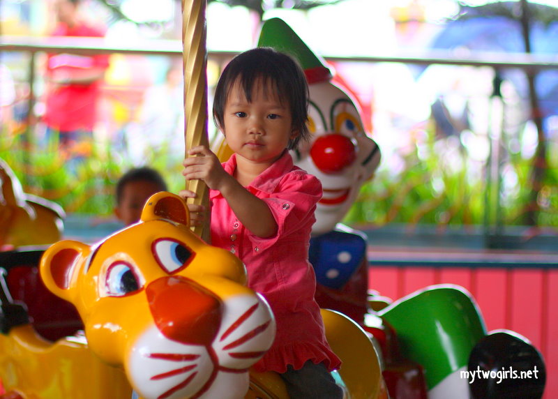 Zaria on the circus ride