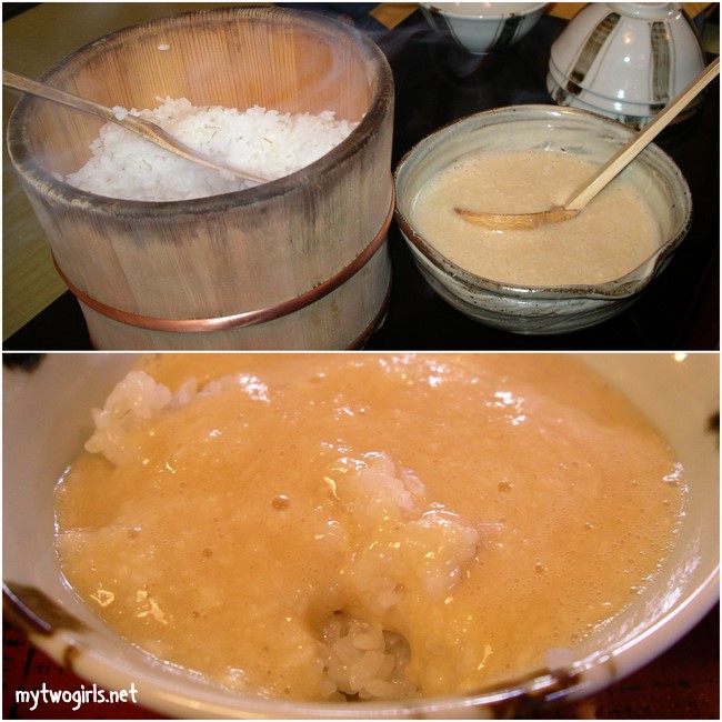 Ukai Toriyama Rice with yam grating