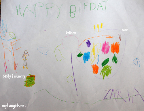 Zaria's Birthday drawing