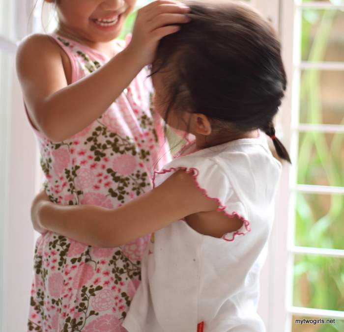 Hugging or fighting (sometimes I can't tell)