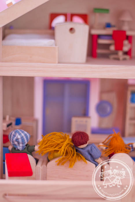 Doll Family Watching TV